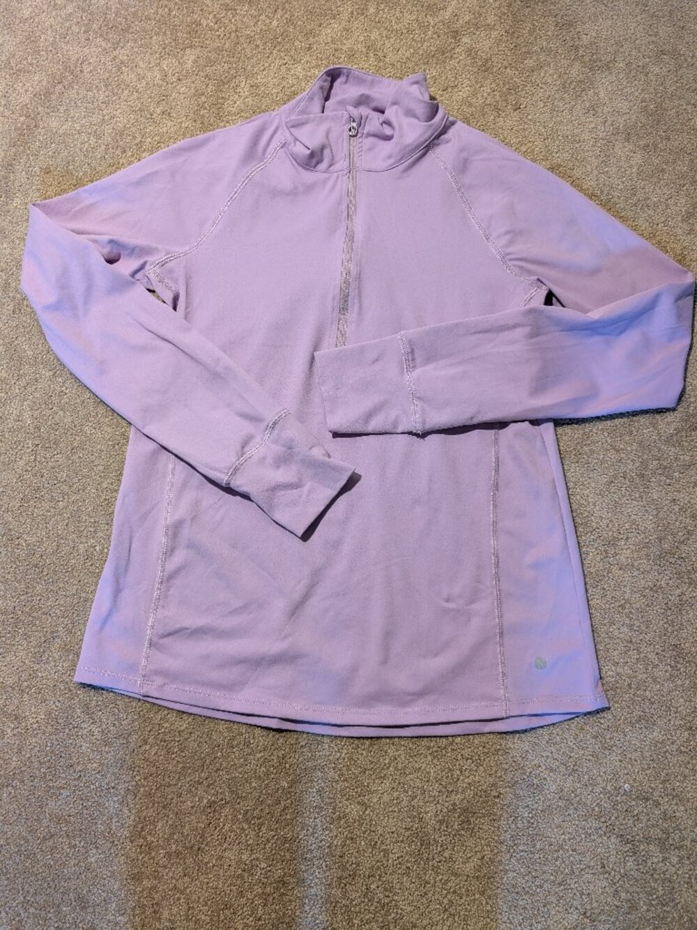 Layer8 quarter zip workout pullover lilac purple size small